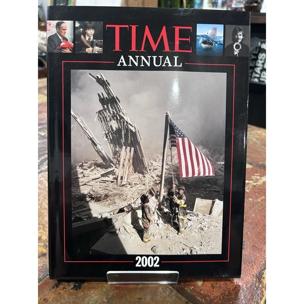 Vintage Time Magazine 9/11 Lot Of 2 -Time Annual 2002 Hardcover + Time Magazine